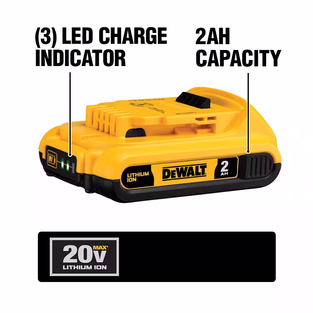 DEWALT 20V MAX Lithium-Ion 2.0Ah Compact Battery Pack (6-Pack)