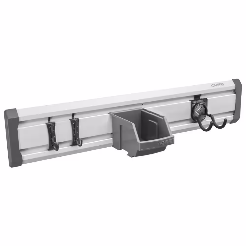 Gladiator 4 in. H x 4.5 in. W x 7 in. D Garage Storage Small Item Gray Plastic Bins for GearTrack or GearWall (3-pack)