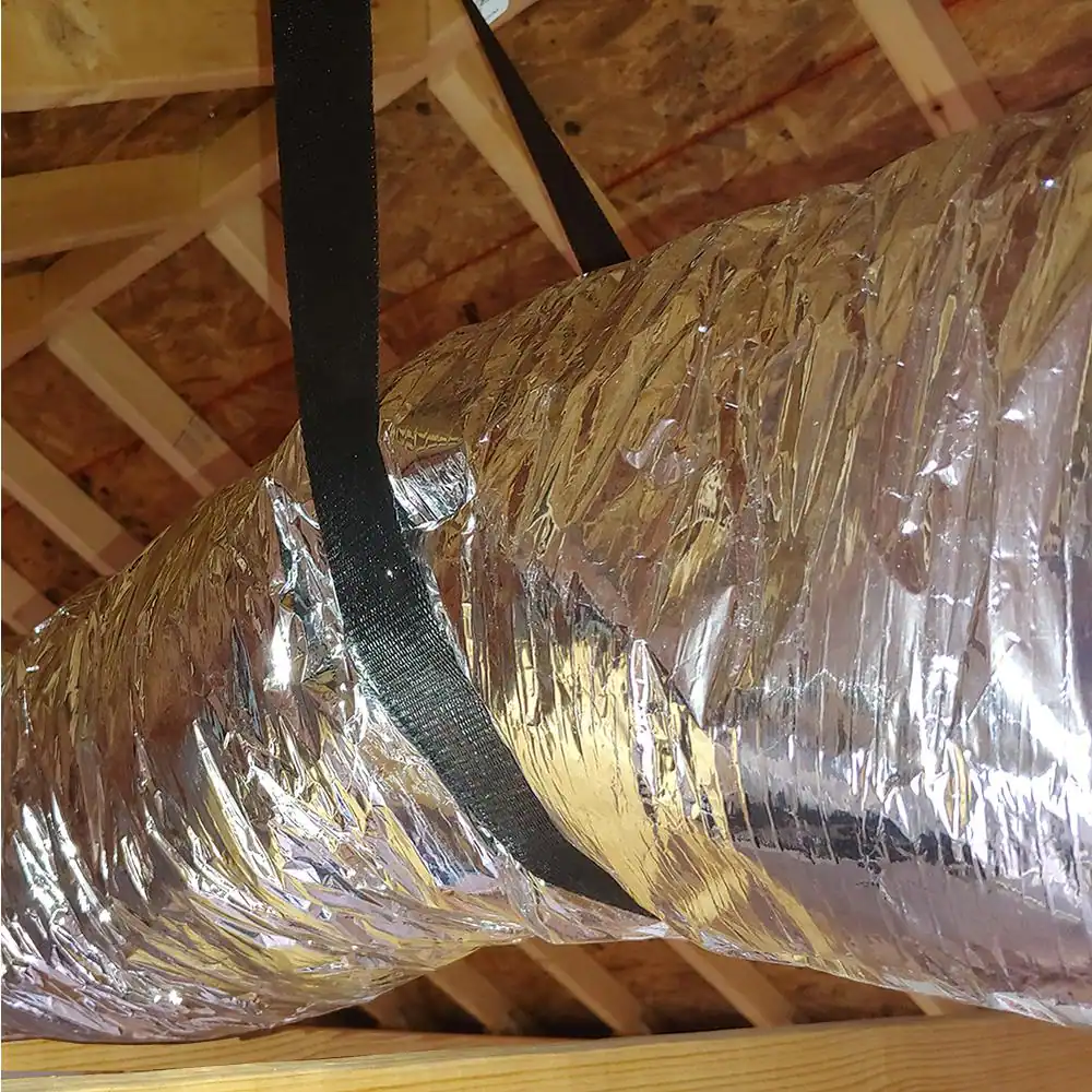 Master Flow 12 in. x 25 ft. Insulated Flexible Duct R6 Silver Jacket