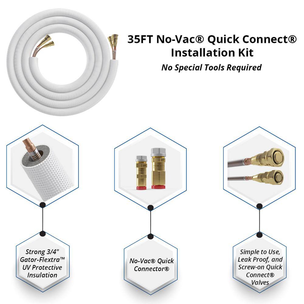 MRCOOL DIY Universal 54000 BTU 17 SEER R410A Split System Heat Pump with 35 ft. NoVac Install Kit -208/230-Volt