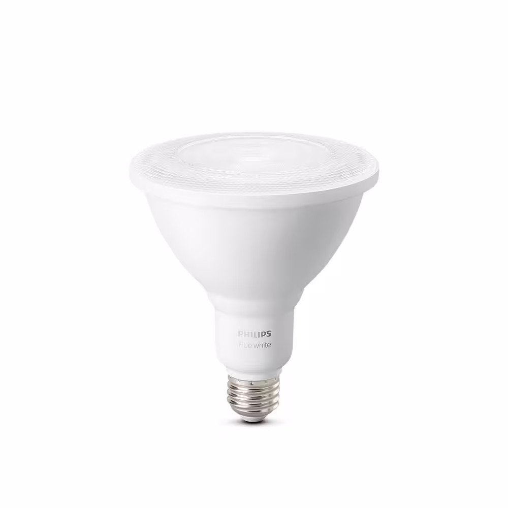 Philips Hue White Outdoor PAR38 LED 120W Equivalent Waterproof Dimmable Smart Wireless Flood Light Bulb (2 Pack)