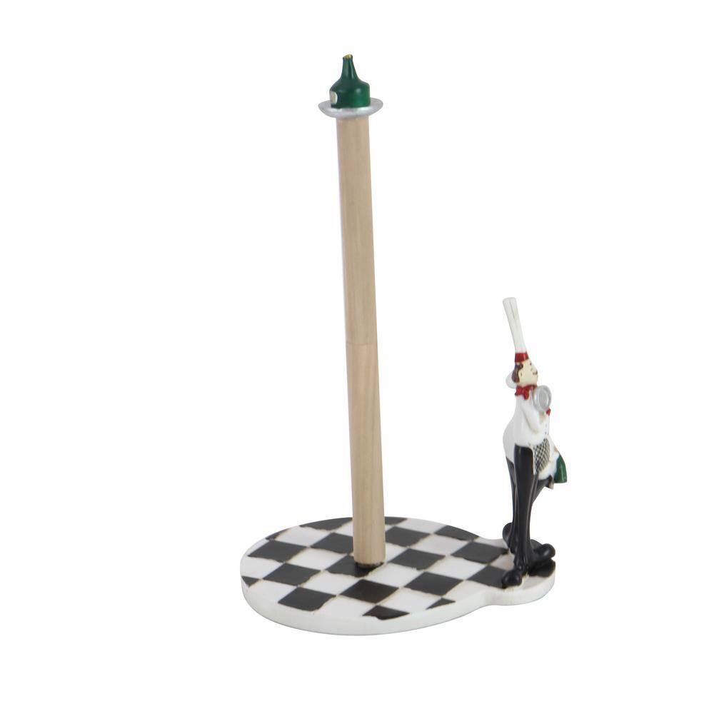Litton Lane White Polystone Traditional Paper Towel Holder