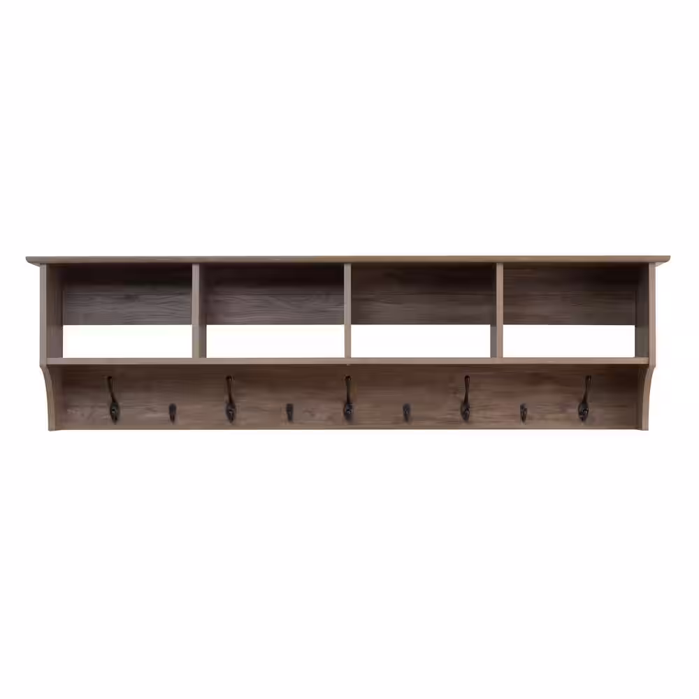 Prepac Drifted Gray Wall Mounted Coat Rack