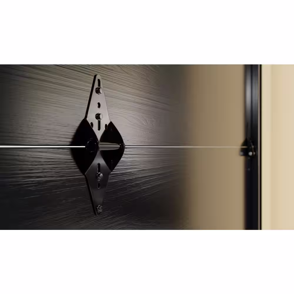 IDEAL SECURITY Complete Garage Door Hardware Kit Black 2 of Each Hinge 1, 2 and 3 Left and Right Bottom Brackets, Top Brackets