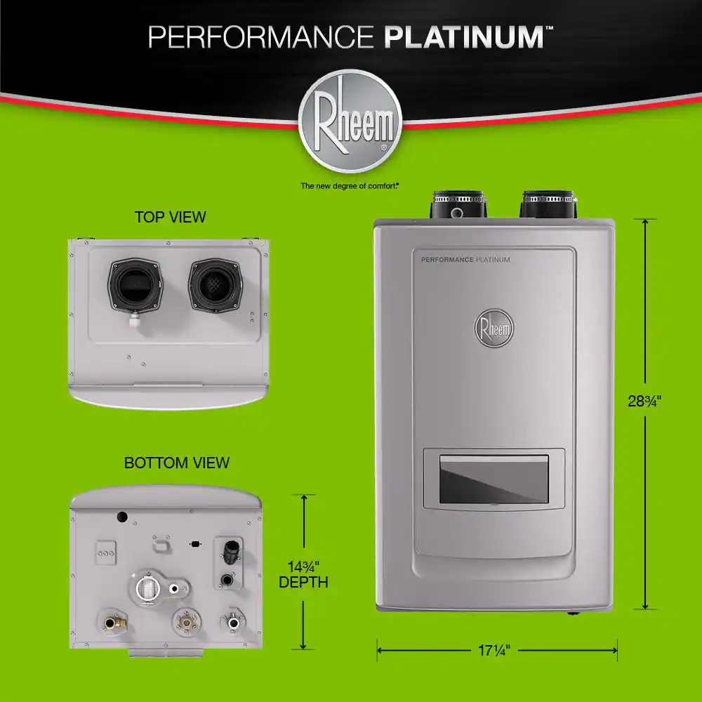 Rheem Performance Platinum 11 GPM Liquid Propane High Efficiency Indoor Recirculating Tankless Water Heater