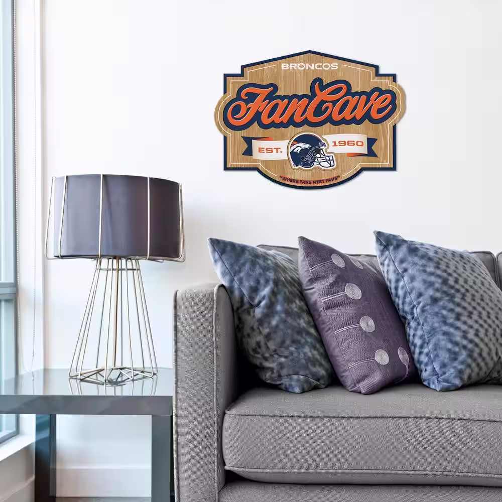 YouTheFan NFL Denver Broncos Fan Cave Decorative Sign