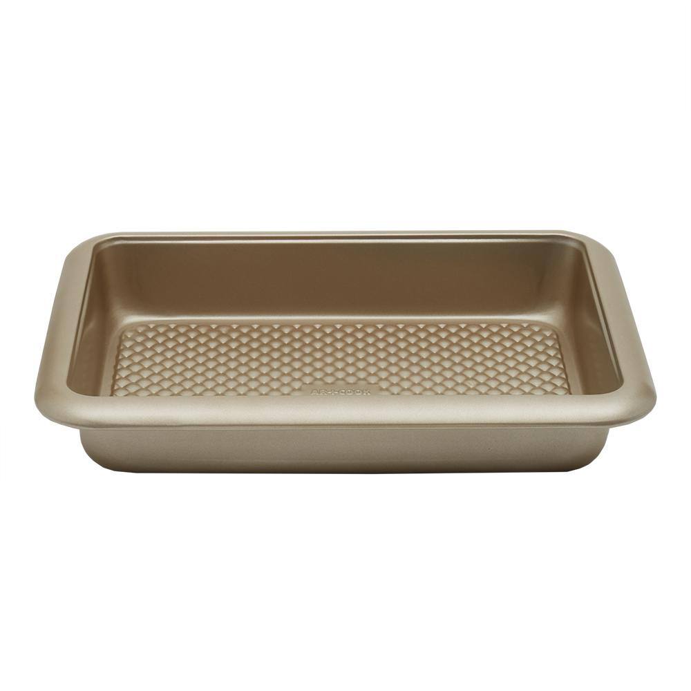 Home Basics Aurelia Gold Non-Stick 14.5 in. x 10.6 in. x 2.4 in. Carbon Steel Roaster Pan