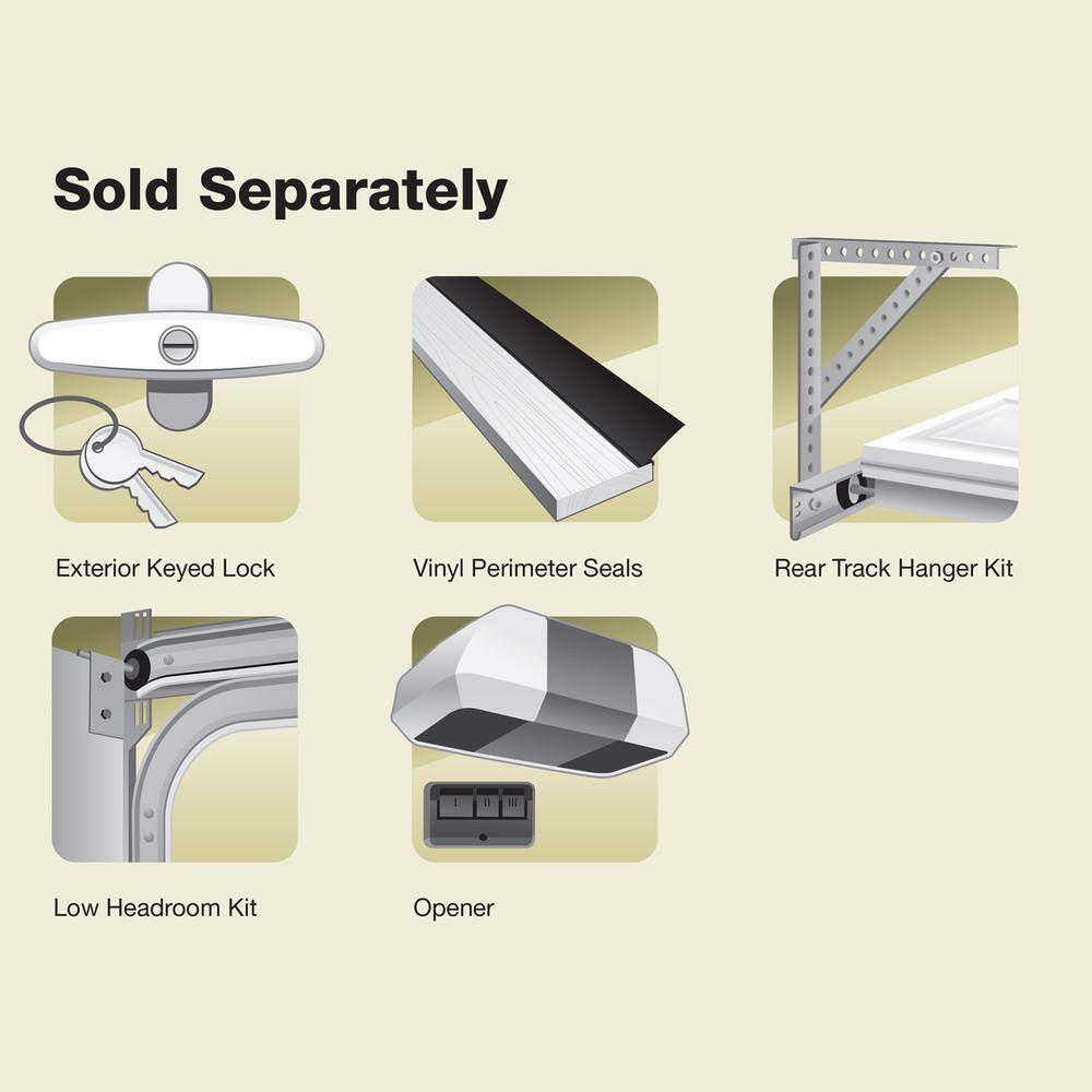 Clopay Gallery Steel 9 ft. x 7 ft. 6.5 R-Value Insulated Desert Tan Garage Door with Windows