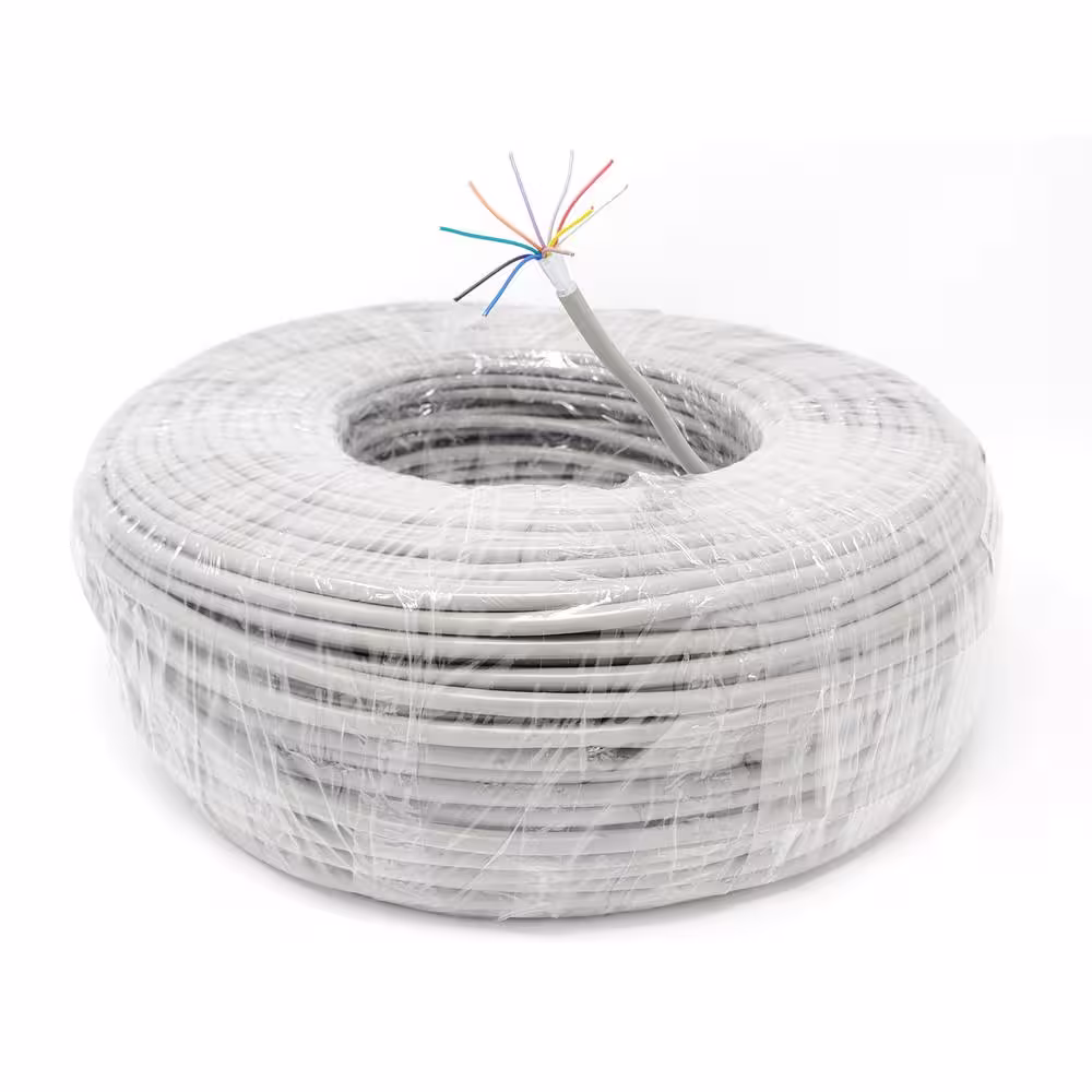 Micro Connectors, Inc 500 ft. 24 AWG/9 Conductors Gray Stranded Shielded RS-232 Cable