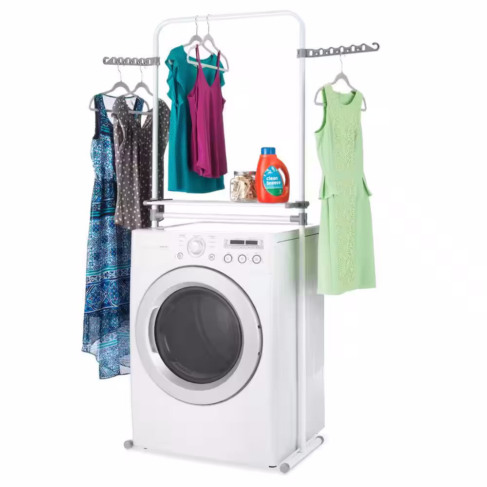 Whitmor 30.50 in. W x 76 in. H Steel Laundry Storage with Drying Rack