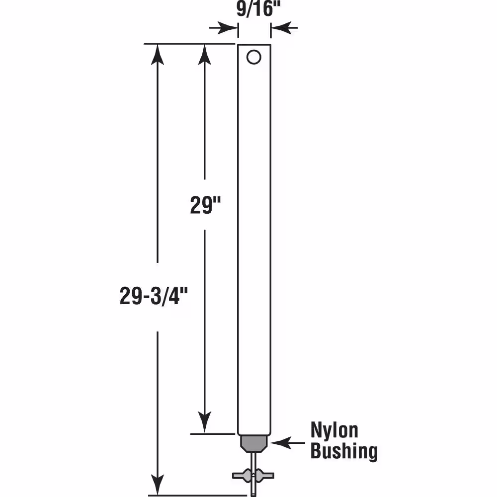 Prime-Line 29 in. x 9/16 in. Spiral Non-Tilt Balance, Blue Tip (Single Pack)