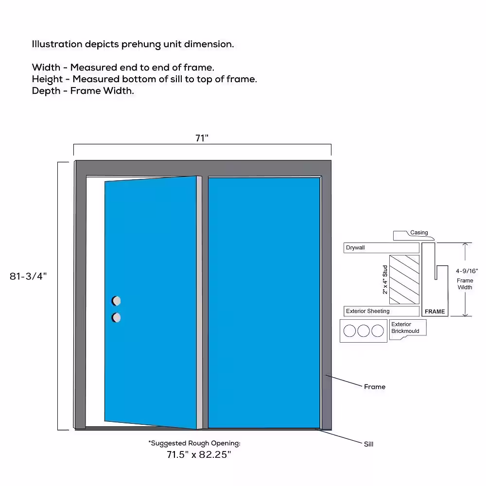 MMI Door 68 in. x 80 in. Clear Glass Primed Steel Prehung Right-Hand Inswing 15 Lite External Grilles Stationary Patio Door