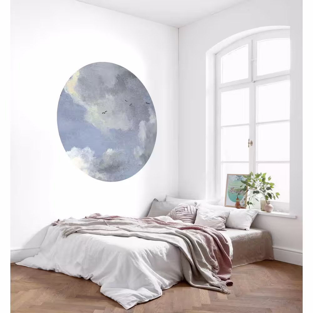 Komar Simply Sky Blue Non Woven Dot Decal