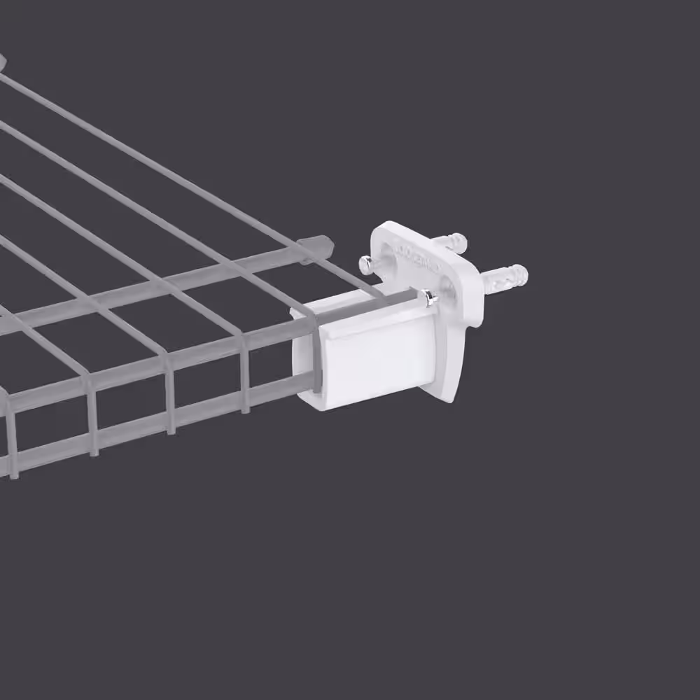 ClosetMaid 2.19 in. x 2.19 in. White Low Profile Wall Brackets (2-Pack)