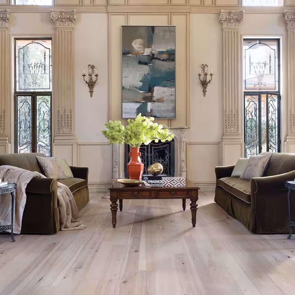 Malibu Wide Plank Crescent Hickory 1/2 in. T x 5 & 7 in. W Water Resistant Distressed Engineered Hardwood Flooring (1122.1 sq. ft./pallet)