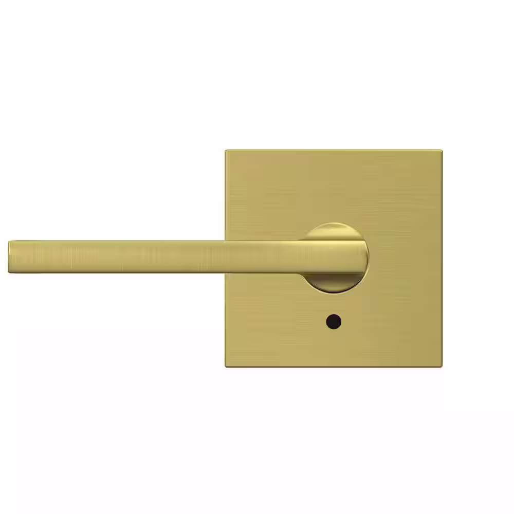 Schlage Custom Latitude Satin Brass Combined Interior Door Handle with Collins Trim