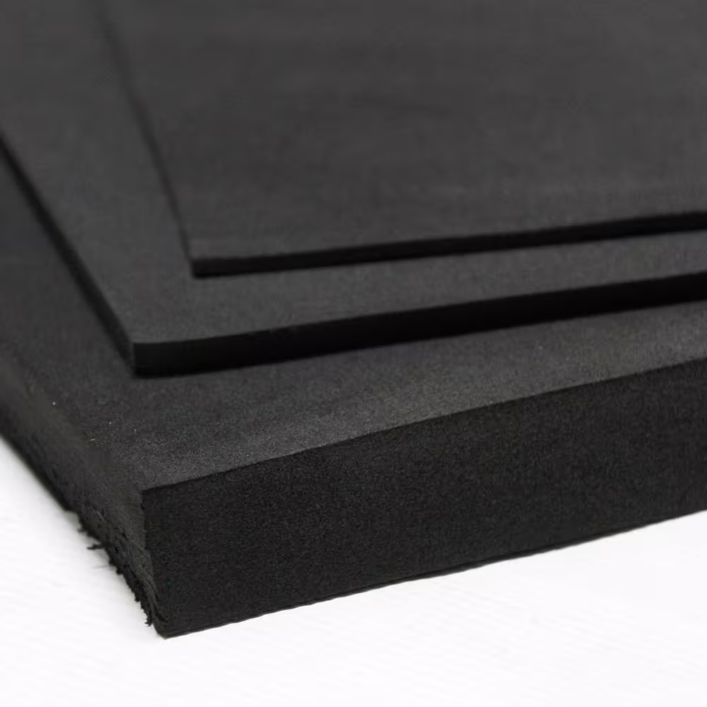 Rubber-Cal Closed Cell Sponge Rubber EPDM 1/8 in. x 39 in. x 78 in. Black Foam Rubber Sheet