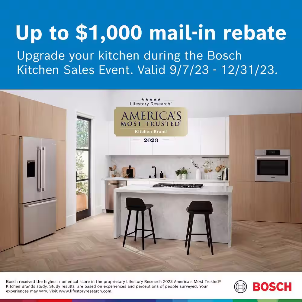 Bosch 800 Series 20.8 cu ft Smart Counter Depth French Door Refrigerator w/ Internal Water Dispenser & Ice in Stainless Steel