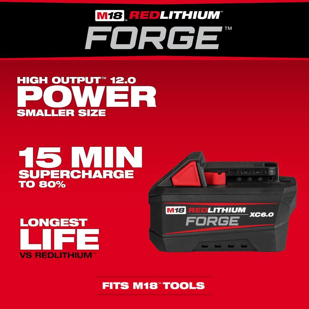 Milwaukee M18 18V Lithium-Ion REDLITHIUM FORGE 6.0 Ah Battery Pack (6-Pack)
