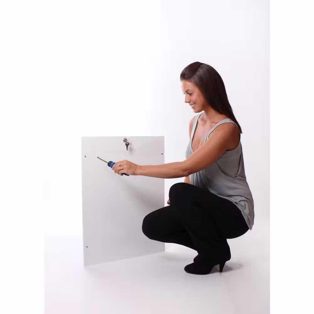 PlexiDor Performance Pet Doors 9 in. x 12 in. Door Mount White Medium Dog Door