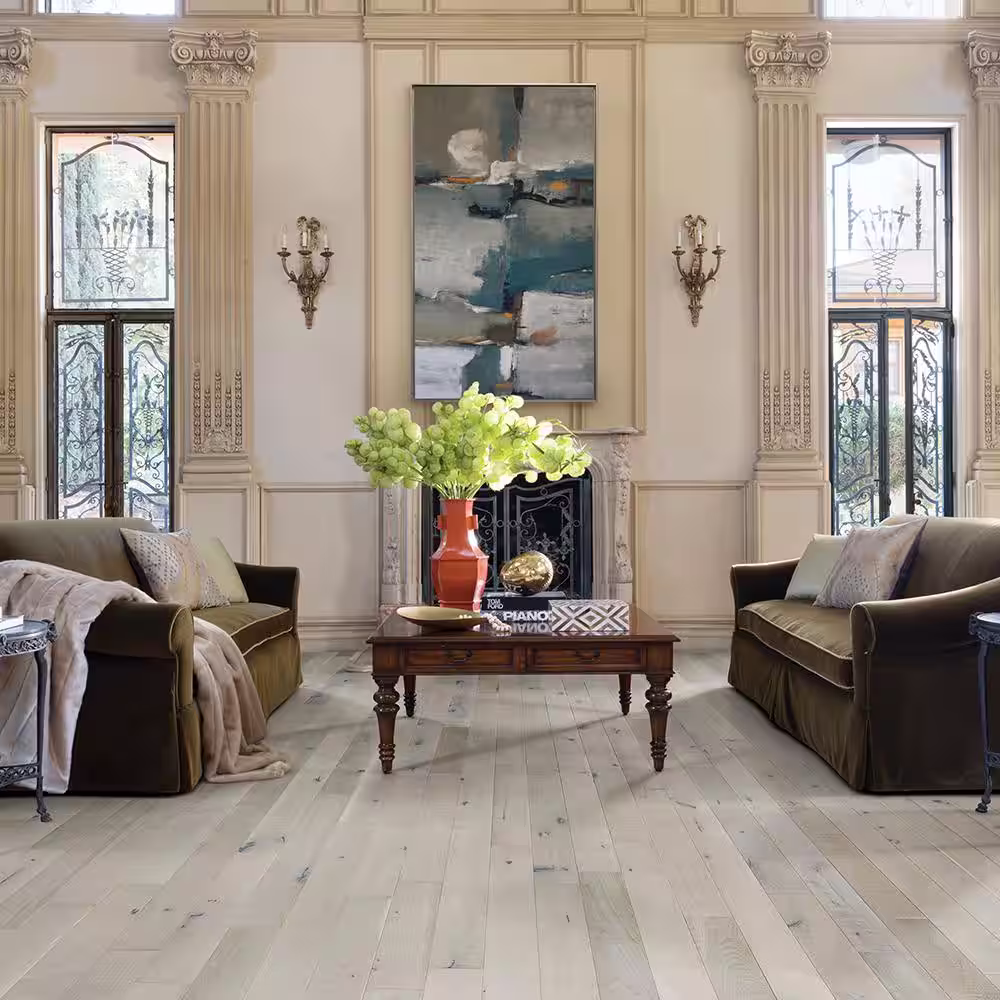 Malibu Wide Plank Light House French Oak 3/4 in. T x 5 in. W Distressed Solid Hardwood Flooring (904.2 sq. ft./pallet)