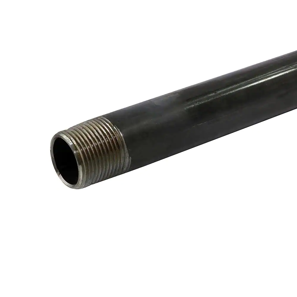 The Plumber's Choice 1/2 in. x 18 in. Black Steel Pipe