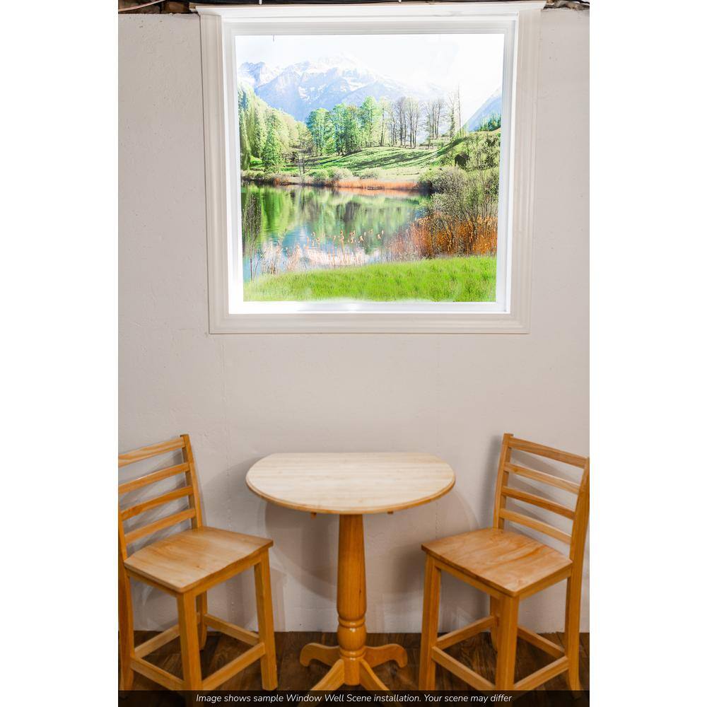 Biggies Bonsai View - Weather Proof Scene for Window Wells or Wall Mural - 120 in. x 60 in