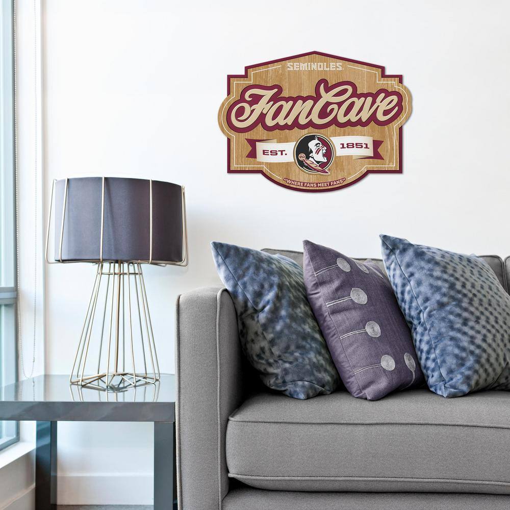 YouTheFan NCAA Florida State Seminoles Fan Cave Decorative Sign