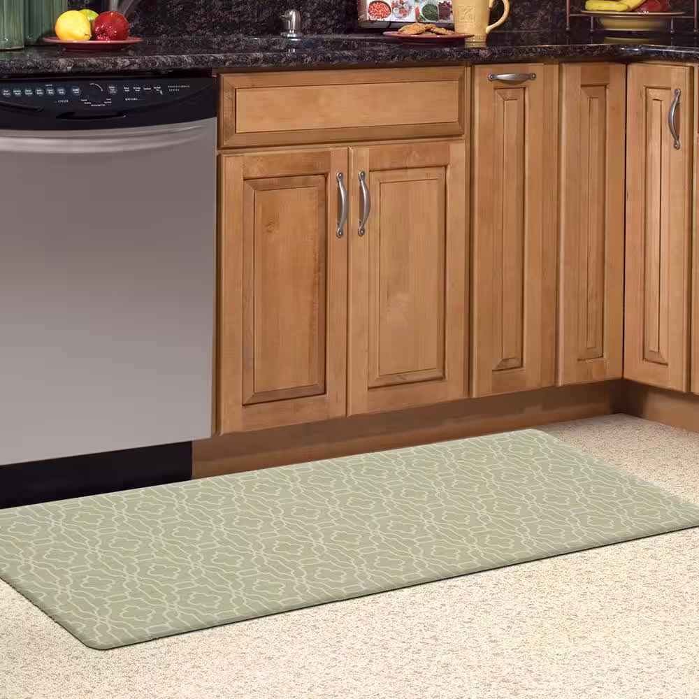 StyleWell Micro Elegance Chavet Lattice 18 in. x 48 in. Kitchen Mat